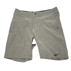 Nike Swim 34” Merge Hybrid DRI-Fit Swim Trunks Shorts 9” Gray NESSC516